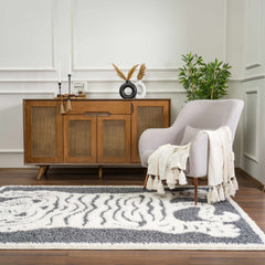 Zane Charcoal Tibetan Tiger Plush Rug - Ornate Home