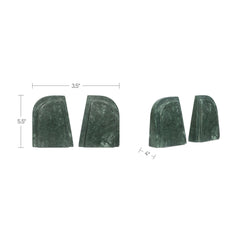 Zane Green Marble Bookends (Set of 2) - Ornate Home