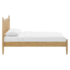 Zane Light Oak Twin Size Spindle Bed Frame - Ornate Home