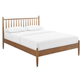 Zane Walnut Full Size Spindle Bed Frame - Ornate Home