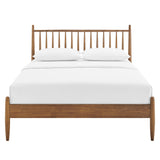 Zane Walnut King Size Spindle Bed - Ornate Home