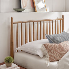 Zane Walnut Queen Size Spindle Bed - Ornate Home