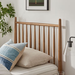 Zane Walnut Twin Size Spindle Bed Frame - Ornate Home
