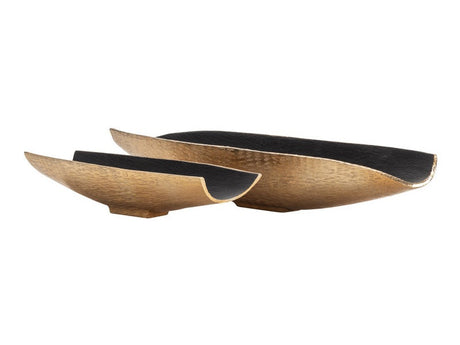 Zara Gold Two-Toned Nesting Boat Shaped Bowl - Ornate Home