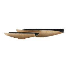 Zara Gold Two-Toned Nesting Boat Shaped Bowl - Ornate Home