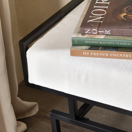 Zara White/Black Bench - Ornate Home