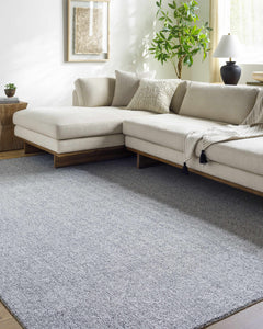 Zareh Blue Solid Area Rug - Clearance - Ornate Home