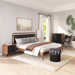 Zarif Black & Walnut Chest - Ornate Home
