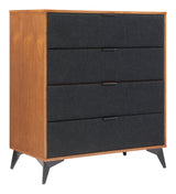 Zarif Black & Walnut Chest - Ornate Home