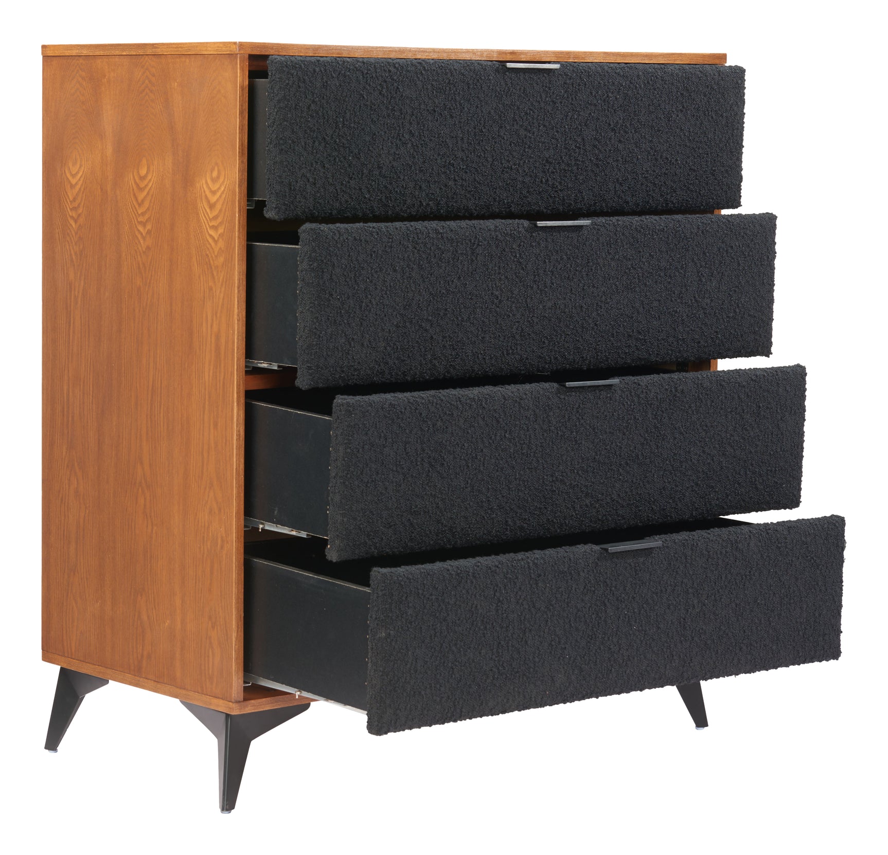 Zarif Black & Walnut Chest - Ornate Home