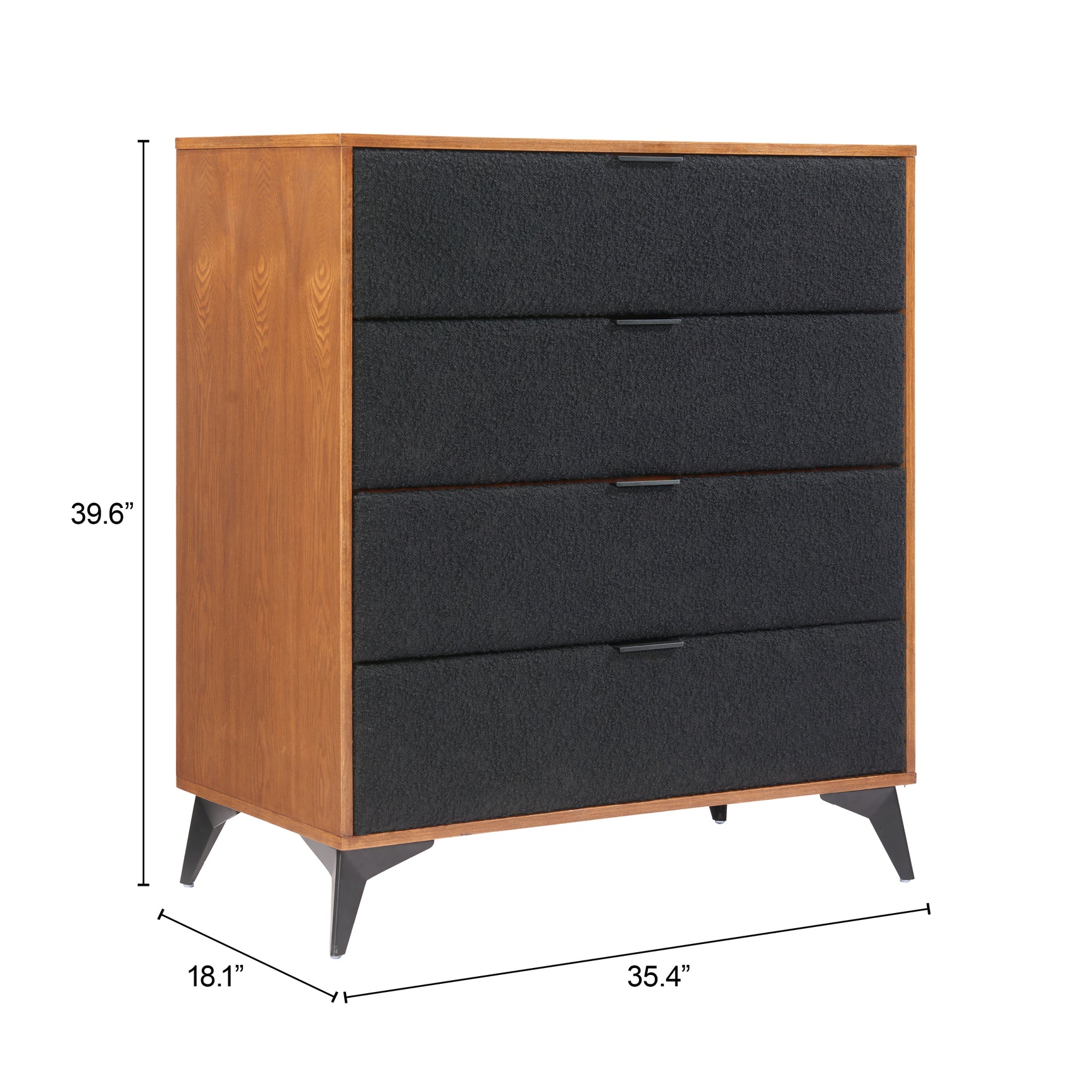 Zarif Black & Walnut Chest - Ornate Home