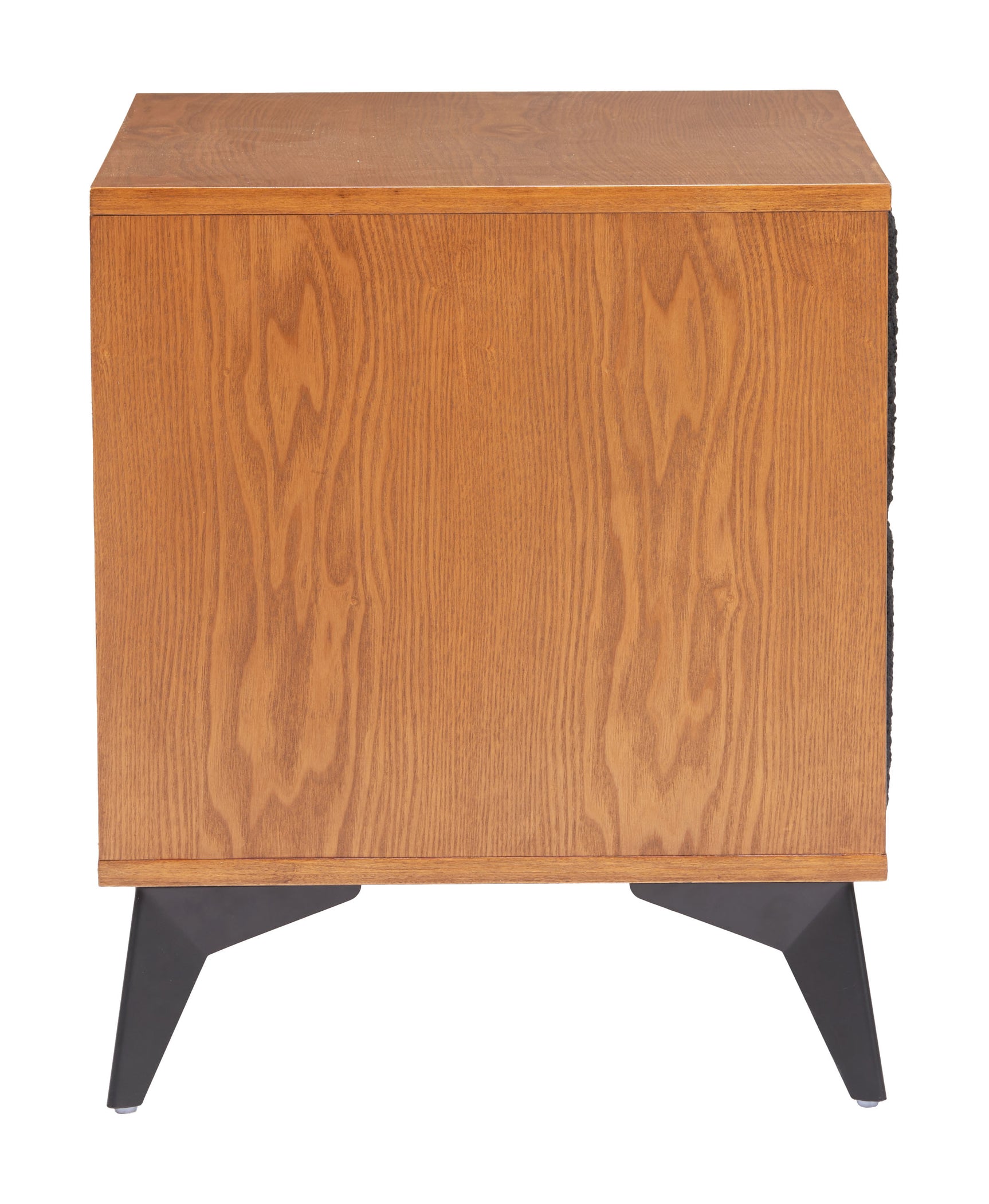 Zarif Black & Walnut Nightstand - Ornate Home