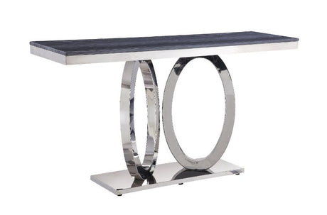 Zasir Gray/Mirrored Silver Sofa Table - Ornate Home