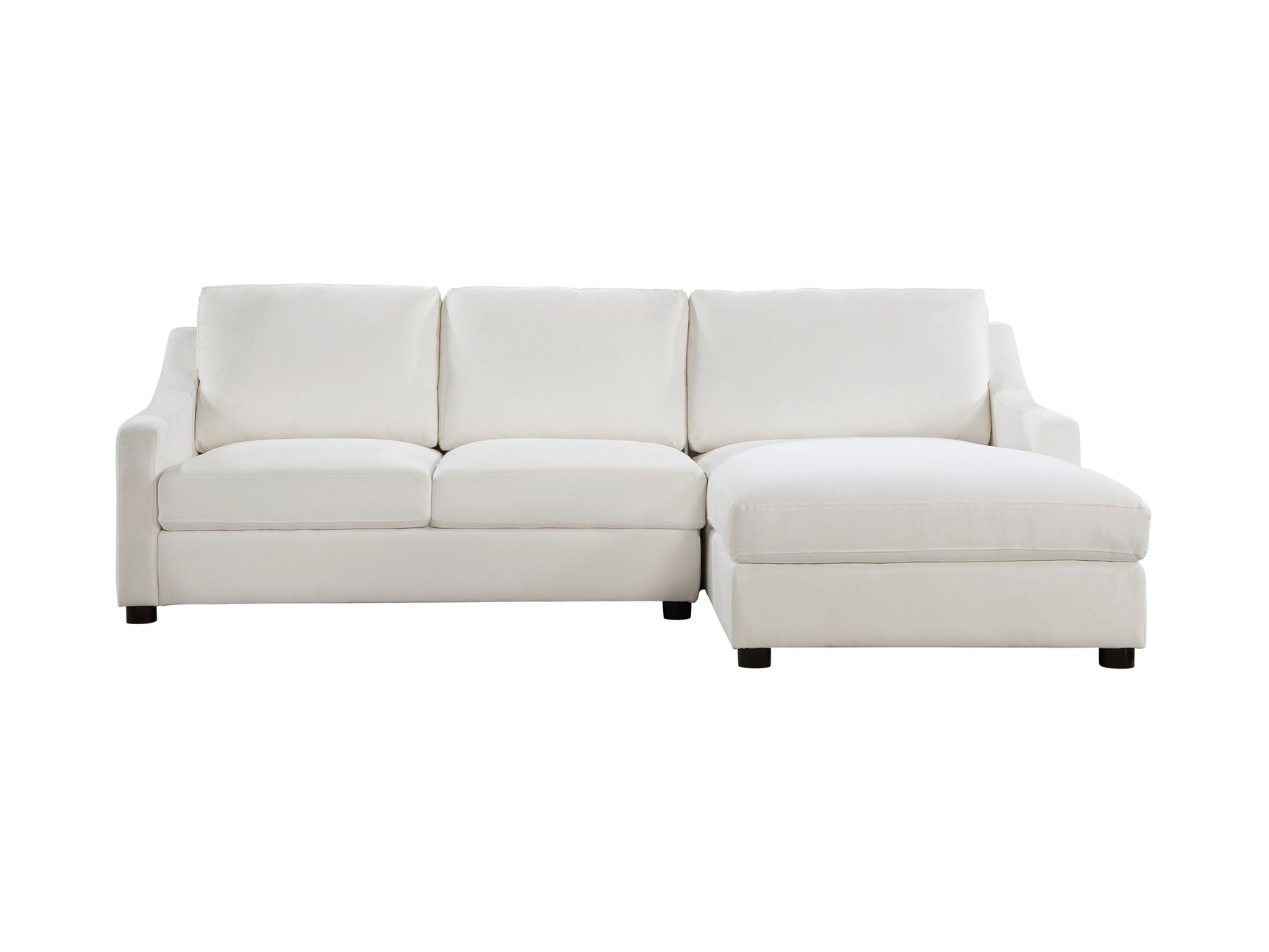 Zayden Ivory 2-Piece Sectional Right Chaise - Ornate Home