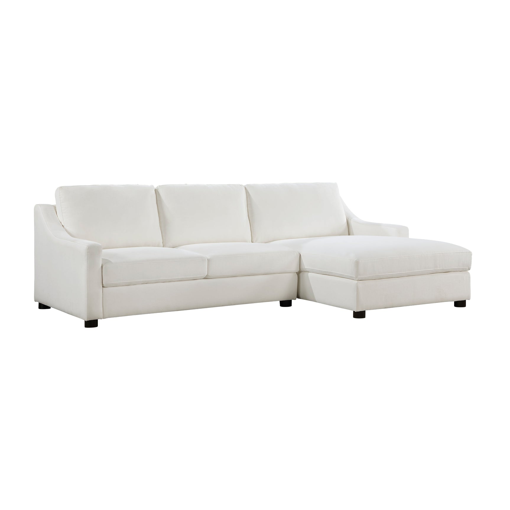 Zayden Ivory 2-Piece Sectional Right Chaise - Ornate Home