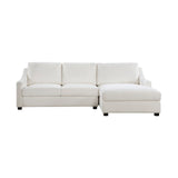 Zayden Ivory 2-Piece Sectional Right Chaise - Ornate Home
