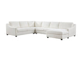 Zayden Ivory 4-Piece Sectional Right Chaise - Ornate Home