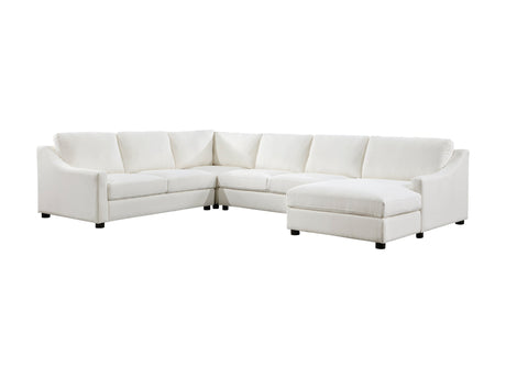 Zayden Ivory 4-Piece Sectional Right Chaise - Ornate Home