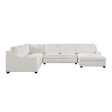 Zayden Ivory 4-Piece Sectional Right Chaise - Ornate Home