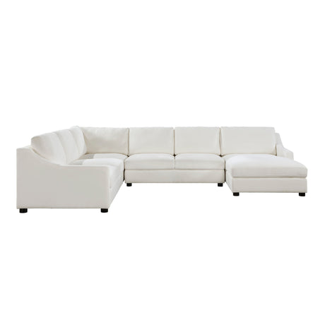 Zayden Ivory 4-Piece Sectional Right Chaise - Ornate Home