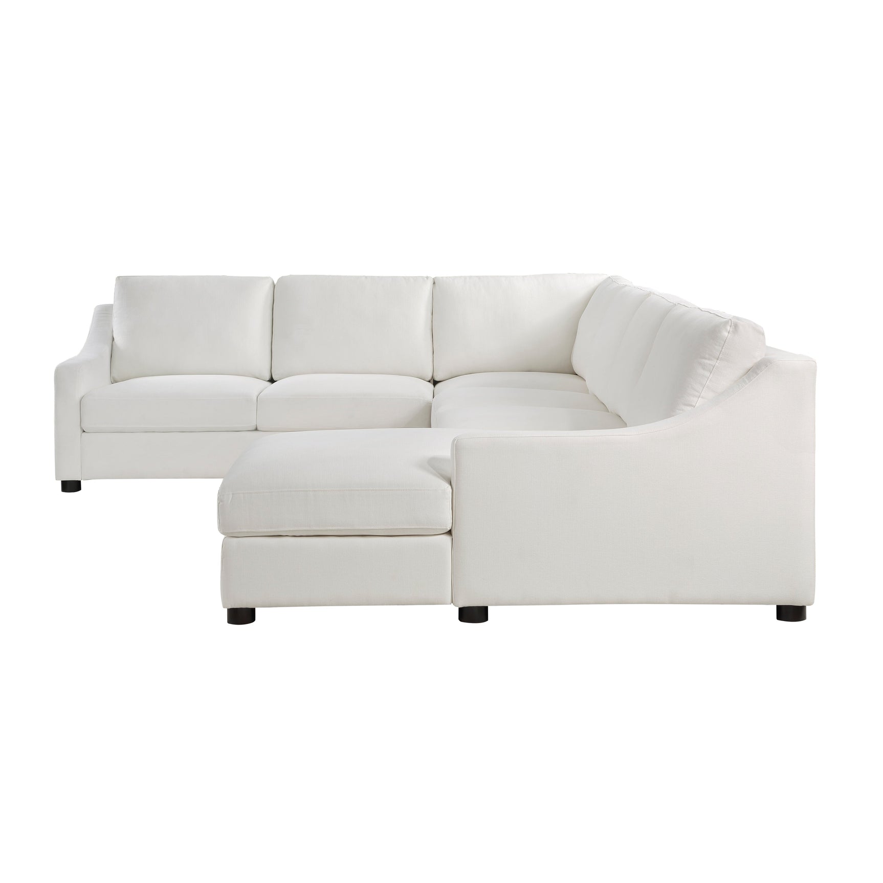 Zayden Ivory 4-Piece Sectional Right Chaise - Ornate Home