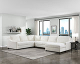 Zayden Ivory 4-Piece Sectional Right Chaise - Ornate Home