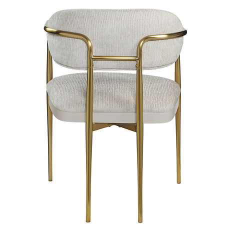 Zayn Beige/Gold Arm Chair (Set of 2) - Ornate Home