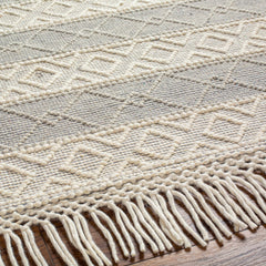 Zaza Wool Rug with Tassels - Clearance - Ornate Home