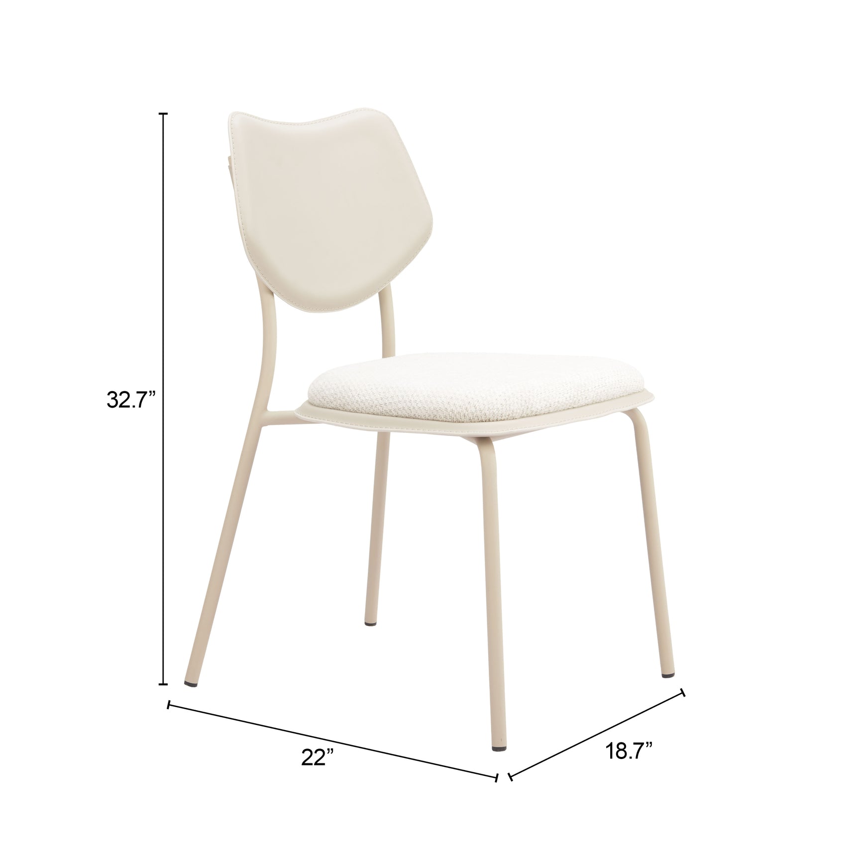 Zeal Light Gray & Beige Dining Chair (Set of 4)