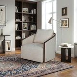 Zebina Khaki Swivel Chair - Ornate Home