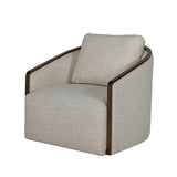 Zebina Khaki Swivel Chair - Ornate Home