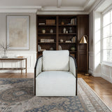 Zebina White Swivel Chair - Ornate Home