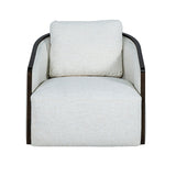 Zebina White Swivel Chair - Ornate Home