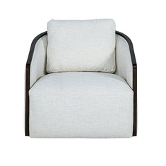 Zebina White Swivel Chair - Ornate Home