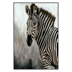 Zebra Black/White Painting 48x72 by Buddy Whitlock - Ornate Home