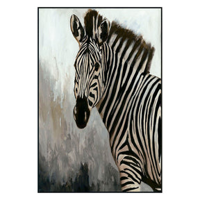 Zebra Black/White Painting 48x72 by Buddy Whitlock - Ornate Home