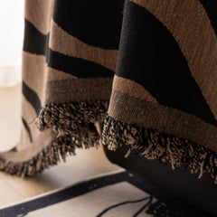 Zebra Striped Chenille Throw Sofa Cover Full-Cover Decorative Furniture Slipcover - Ornate Home