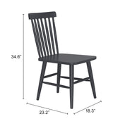 Zeilen Black Dining Chair (Set of 2) - Ornate Home