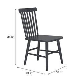 Zeilen Black Dining Chair (Set of 2) - Ornate Home
