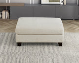 Zeke Ivory Ottoman - Ornate Home