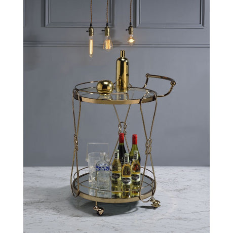 Zekera Champagne Serving Cart - Ornate Home