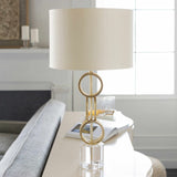 Zell Gold Crystal Table Lamp - Clearance - Ornate Home