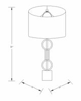 Zell Gold Crystal Table Lamp - Ornate Home