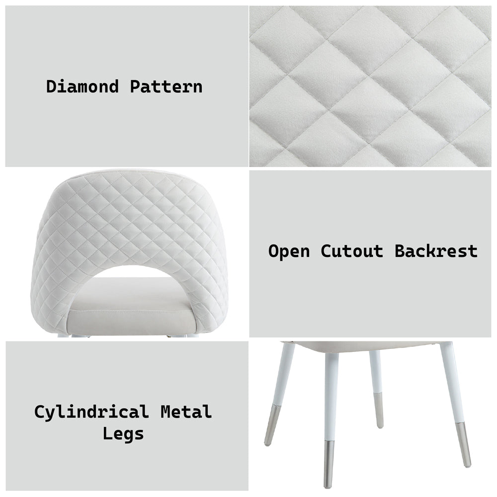 Zemirah White Side Chair (Set of 2) - Ornate Home