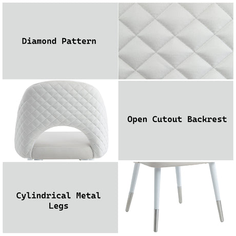 Zemirah White Side Chair (Set of 2) - Ornate Home