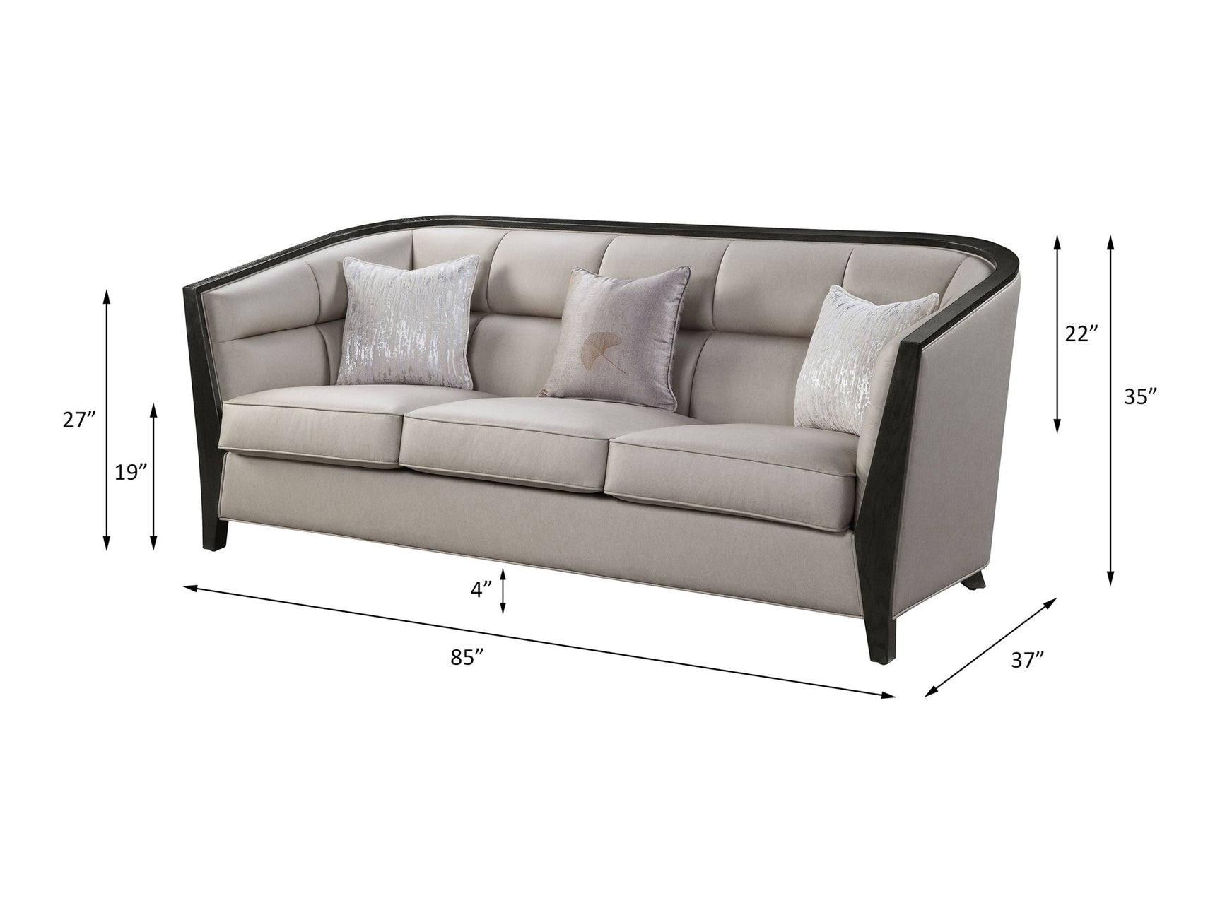 Zemocryss Beige Sofa W/3 Pillows - Ornate Home