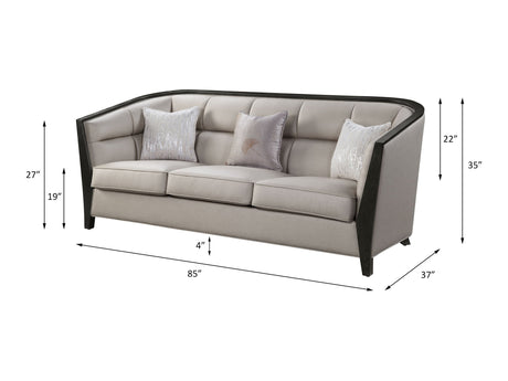 Zemocryss Beige Sofa W/3 Pillows - Ornate Home