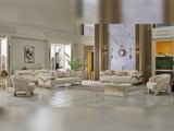 Zen Cream 3-pieces (Sofa & Loveseat & Chair) Living Room Set - Ornate Home