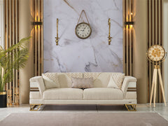Zen Cream Convertible Loveseat - Ornate Home
