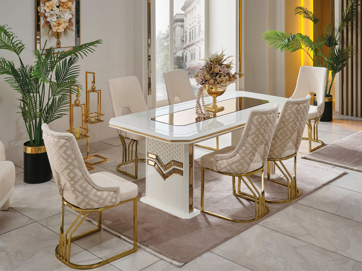 Zen Cream Dining Table - Ornate Home